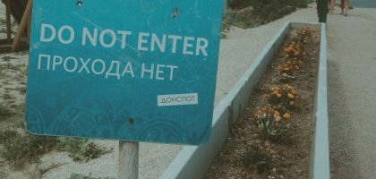 a close up of a sign